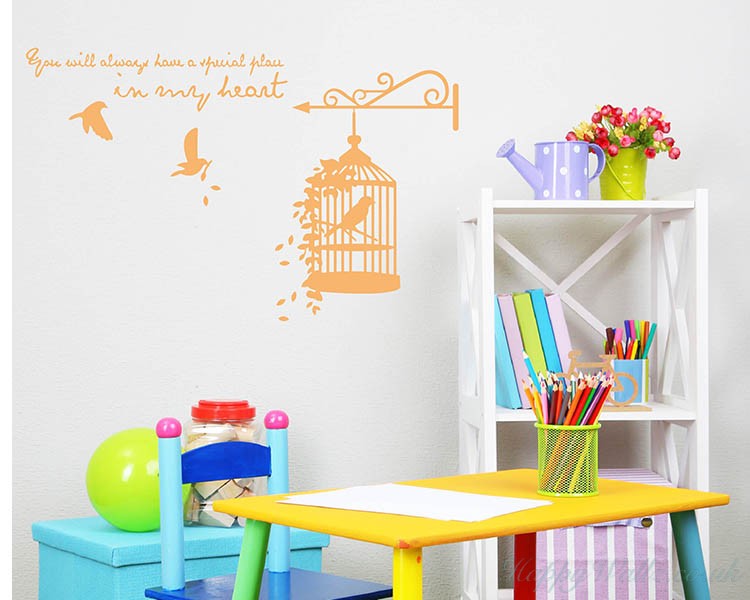 Birdcage with Quotes Decal Birdcage with Quotes Decal